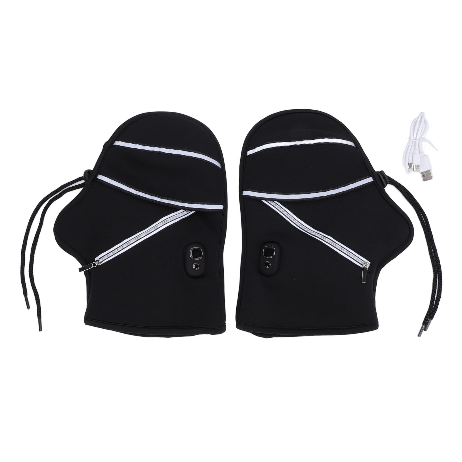 Guantes calefactores para Bicicletas eléctricas Guantes calefactables para Manillar Accesorios para vehículos fríos a Prueba de Viento con batería incorporada para Ciclistas