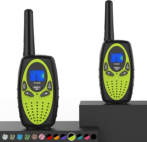 Walkie Talkies de Largo Alcance, M880 FRS Radio Bidireccional para Adultos, Juguete para Niños con Micrófono, Pantalla LCDWalkie-Talkies Duraderos
