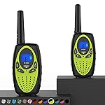 Topsung Walkie Talkies Long Range,M880 FRS Two Way Radio for Adults Toy for Kid with Mic LCD Screen/Durable Wakie-Talkies with Noise Cancelling for Men Women Outdoor Cruise Ship (Yellow Green 2 in 1)