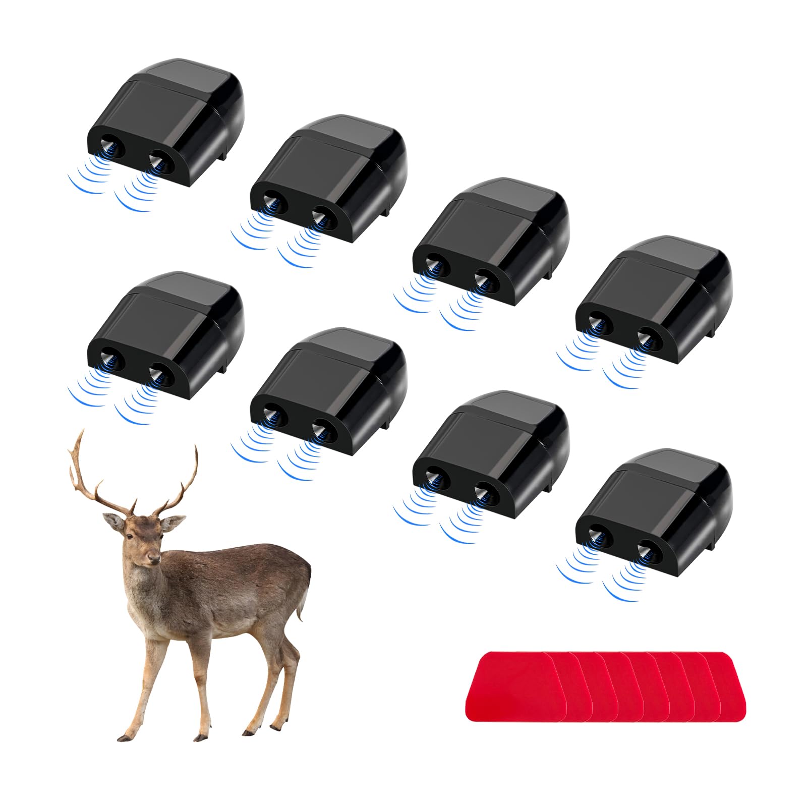Dickno 8 PCS Deer Whistles for Car, Auto Save Deer Whistles Alert Devices, Deer Warning Whistles Avoids Collision, Universal Animal Alert Accessories for Cars Motorcycles (Black)