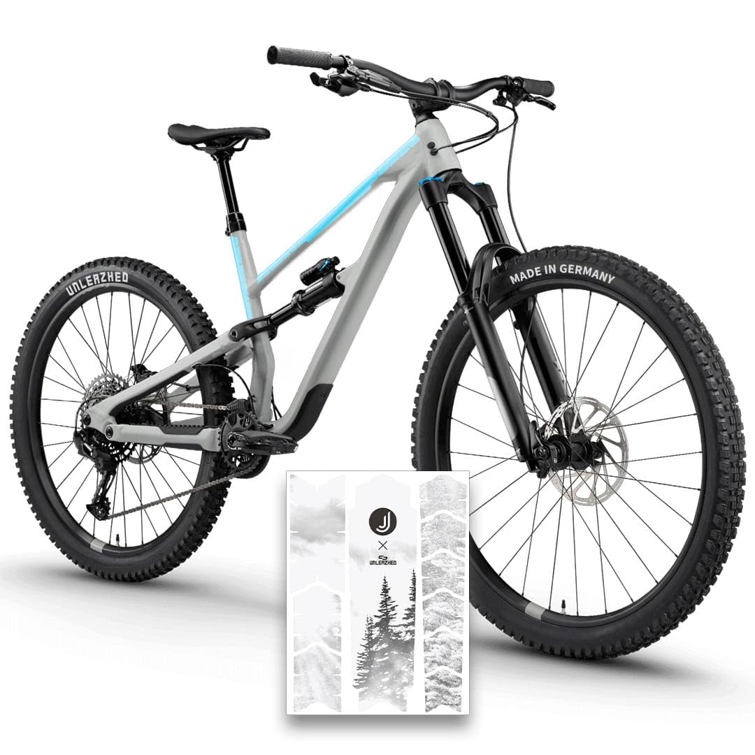 unleazhed Bike Protection BP01 S | Rahmenschutzfolie für Fahrräder| Made in Germany|Für Ober- oder Unterrohr| 10 -teiliges Rahmenschutz-Set