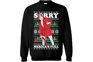 Anti-Biden Sorry, Merica's Full-Trump Political Ugly Christmas Sweater