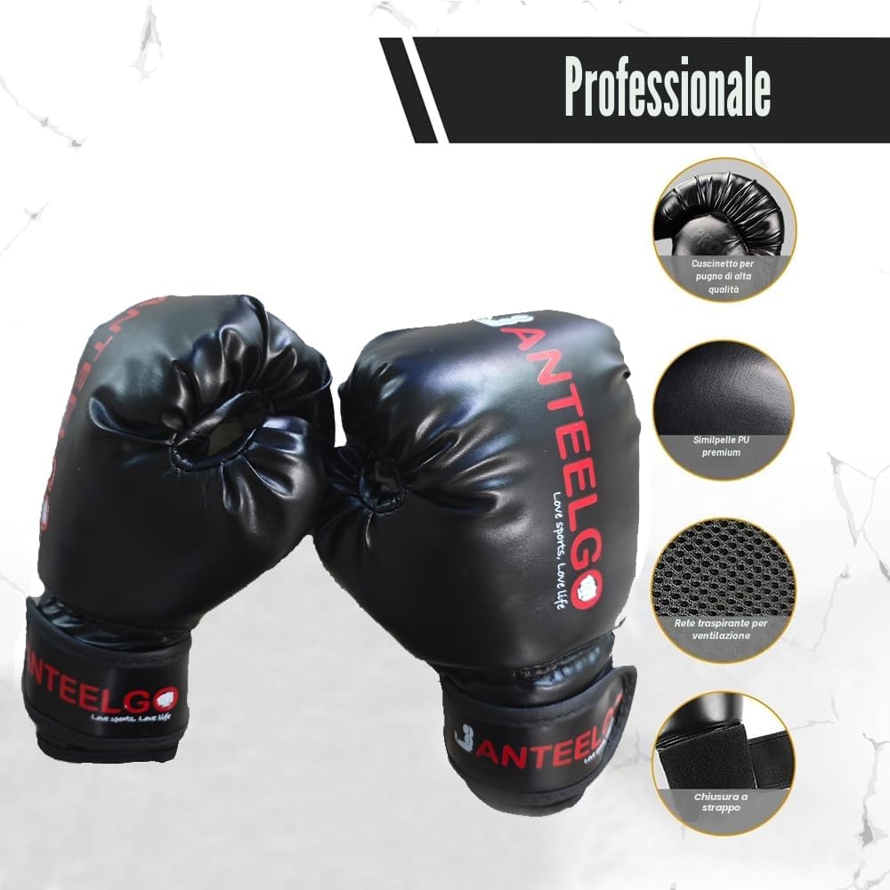 Sacco da Boxe da Terra Bambini con Guantoni da Boxe: JanTeelGO 150cm Sacco da Box Allenamento Boxe - Pungiball Bambin e Ragazze Età 3-12 per Praticare Karate, Taekwond