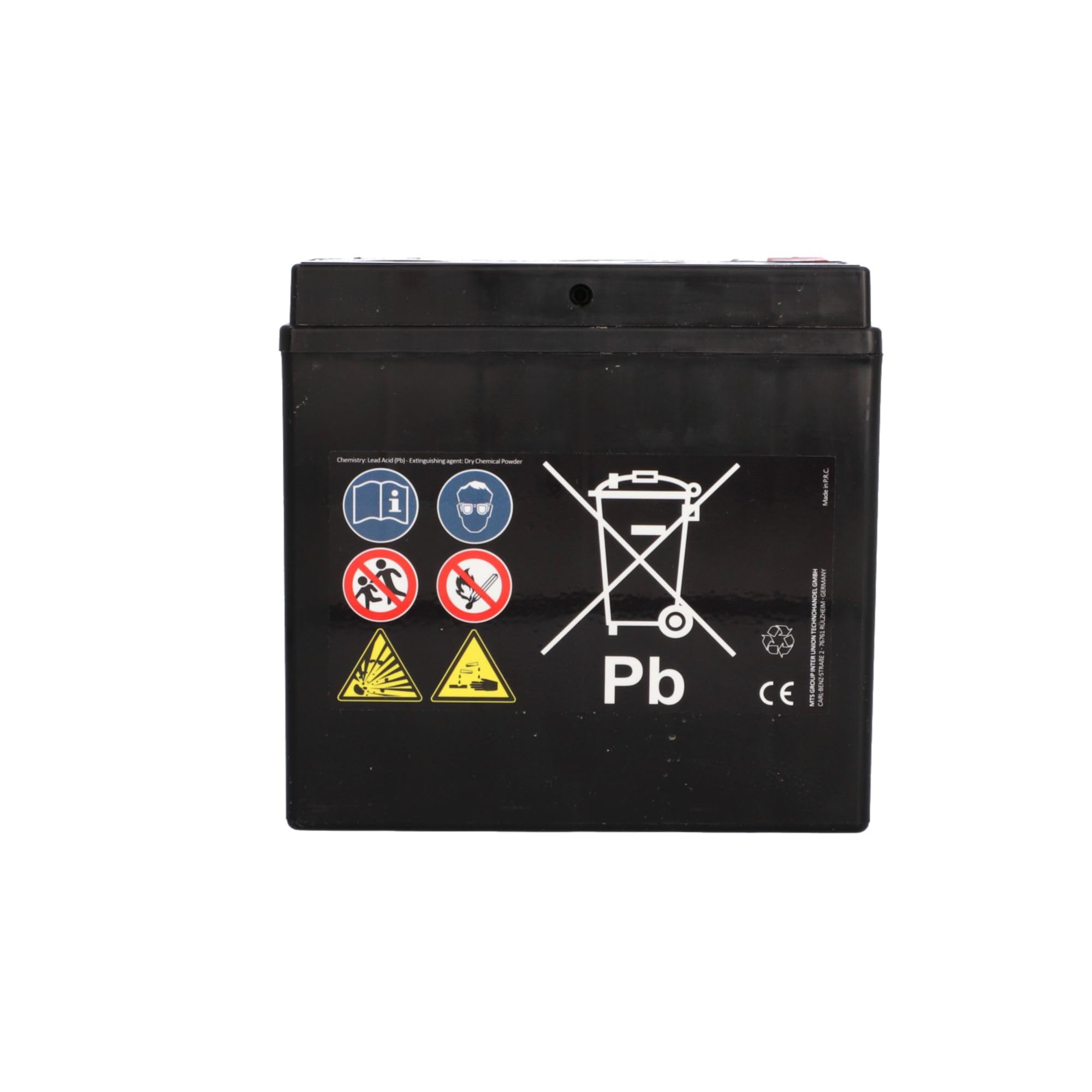 CARTEC Batería de motocicleta YTX14-BS, 14Ah, 260A, tecnología de gel, calidad original, resistente al ciclo, almacenable, sin mantenimiento, color negro