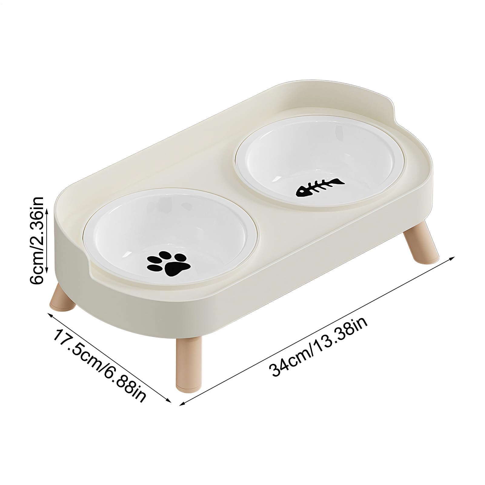 Ciotole Rialzate Per Gatti Mangiatoia In Ceramica Antigoccia | Elevata Per Acqua Di Cani E Ciotole Per Gatti Per Cuccioli Piccoli Animali Domestici Interno Esterno Casa Ufficio Giardino