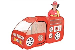 Fire Truck Pop Up Play Tent for Kids