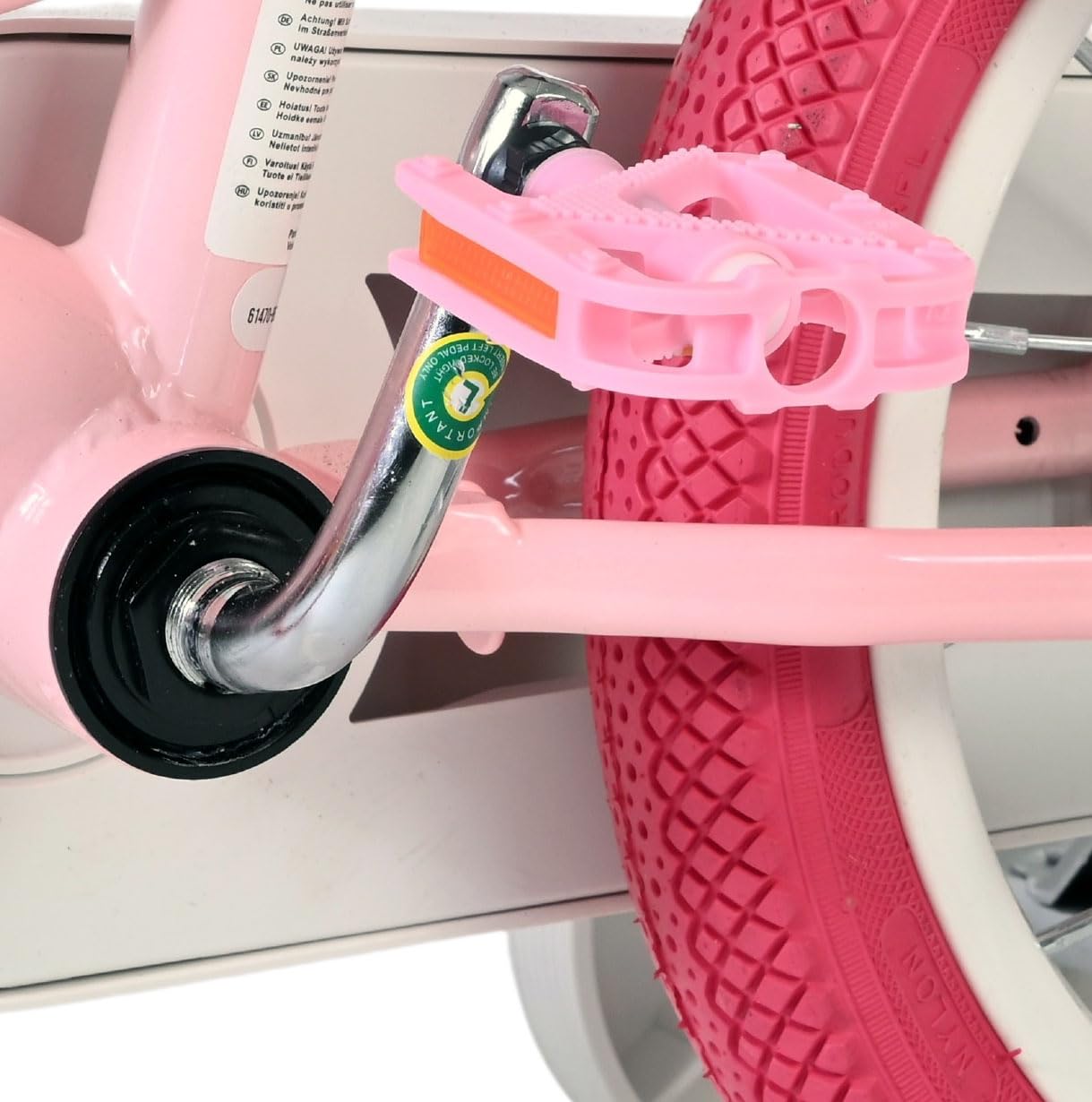 Volare Einhorn Kinderfahrrad Pink | 14 Zoll | 3,5–5 Jahre | Hand- & Rücktrittbremse | Stützräder | Verstellbarer Sattel | Puppensitz & Korb | Geschenk für Mädchen