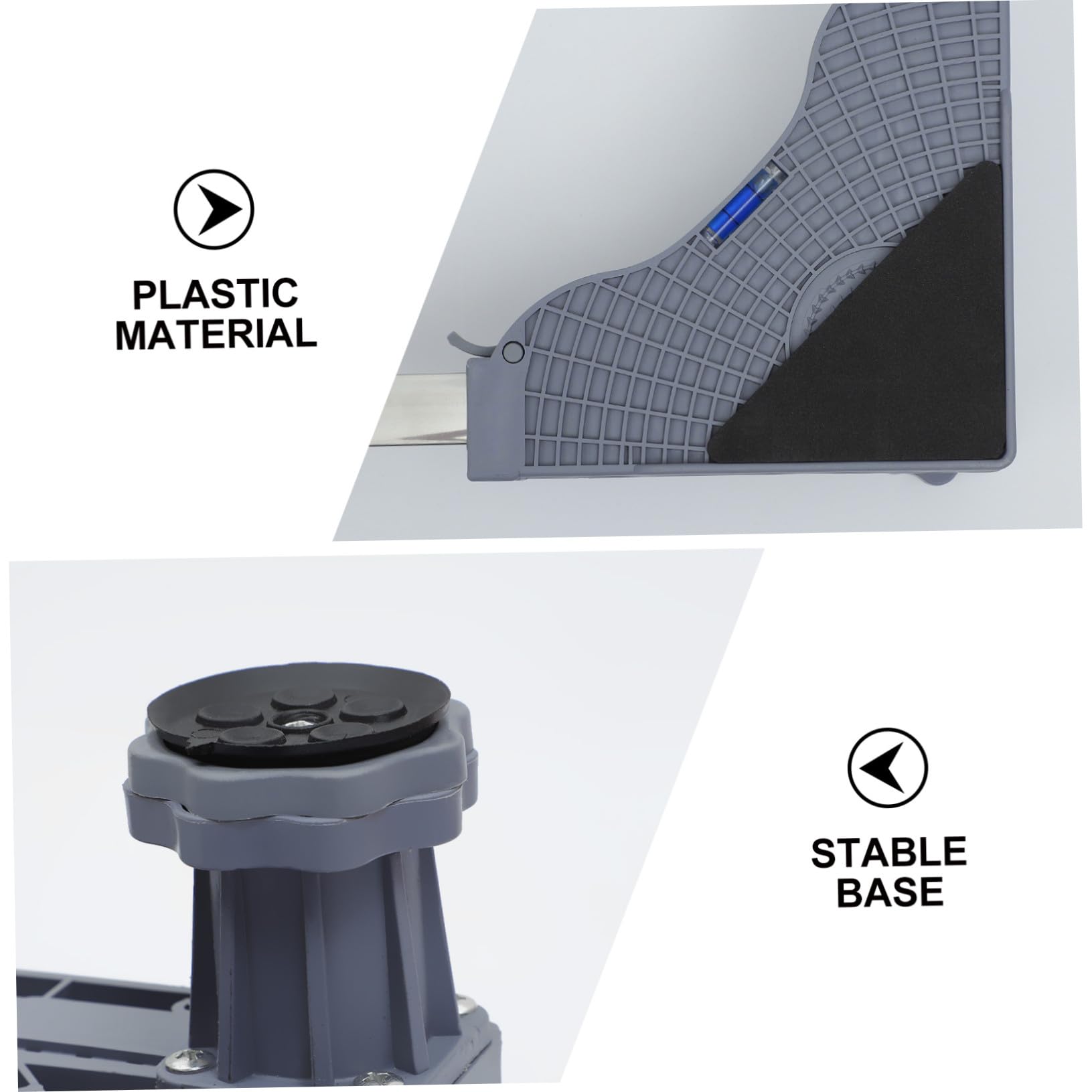 Soporte Móvil Patas Fuertes de Plástico Refrigerador y Lavadora para Base Ajustable Resistente y Desmontable Ruedas Giratorias 360 Grados para Limpieza y Reparación