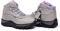 Bota Feminina Trilha em Couro Legítimo Blaqueado com Palmilha de Gel 2066