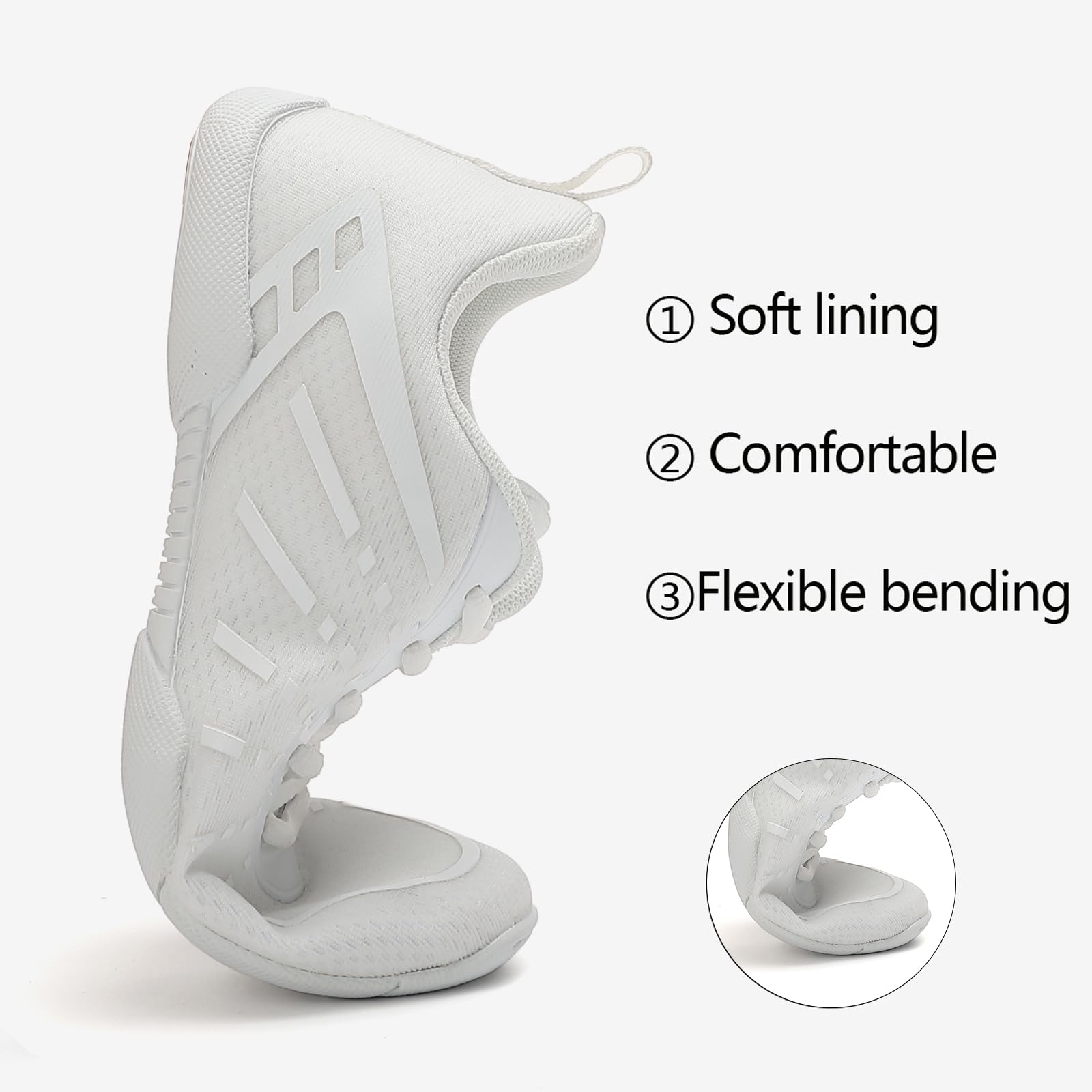 Zapatos de Porrista para Mujer Cheer Zapatillas Cheerleader Cheerleading Niña Yoga Entrenamiento Danza Caminar Gimnasia Deportes al Aire Libre