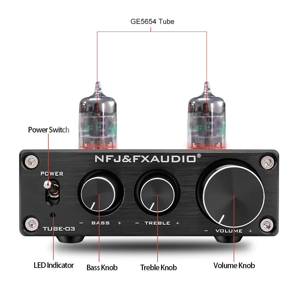 Buy FX AUDIO Tube Preamplifier + Class D Digital Amplifier, TUBE03 Preamp with GE5654 Tube and