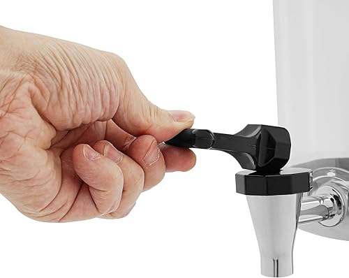 Miniatura 3 de Dispensador de bebidas de 4.22 galones con soporte y núcleo de hielo, recipiente comercial para bebidas frías con jarra de bebida de espita