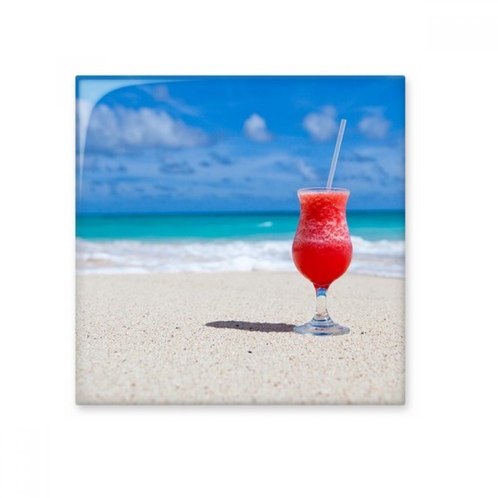 Jus de Pastèque et Ocean Sand Beach : tableau céramique pour intérieur chaleureux
