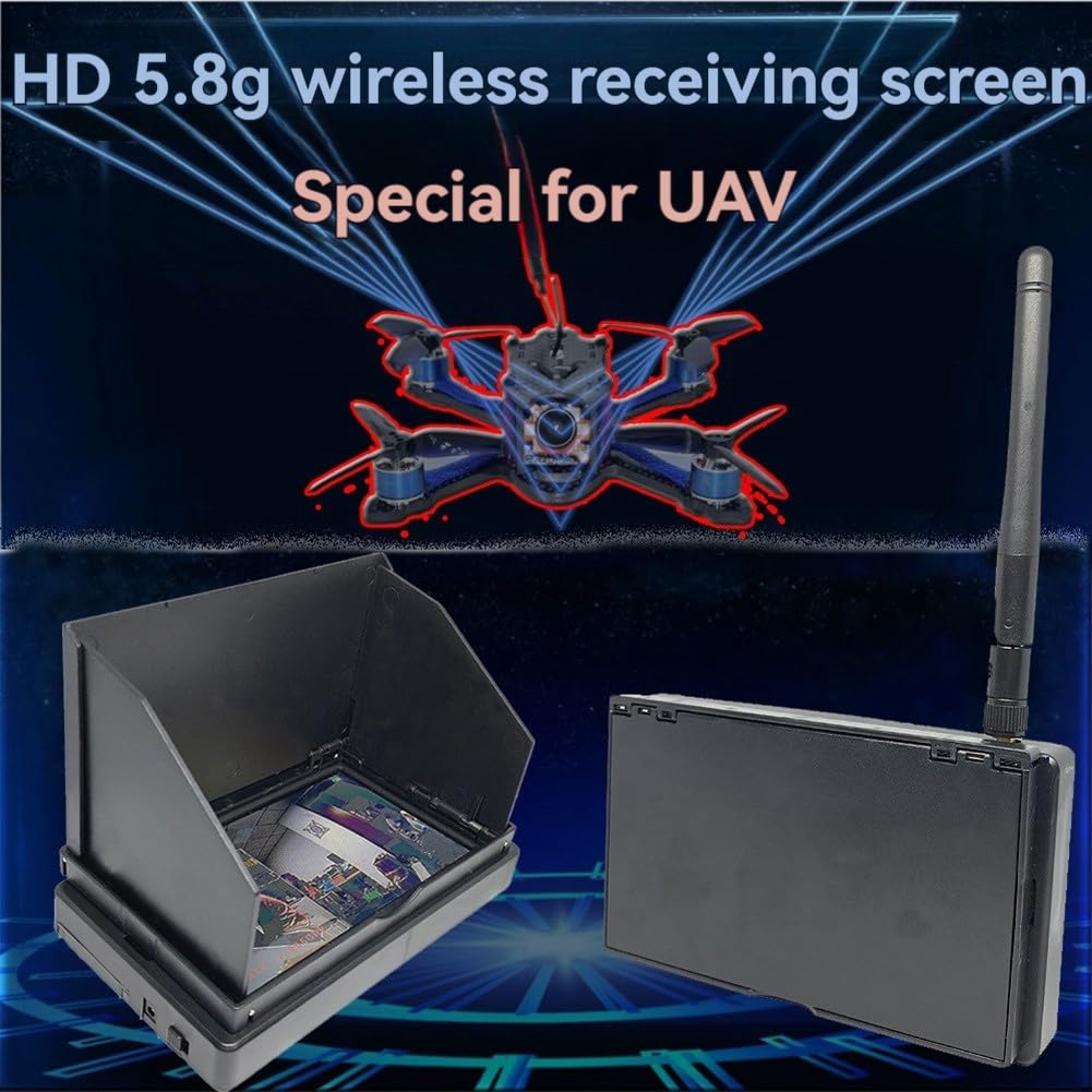4,3-Calowy Monitor FPV 5,8G 48 Kanałów 16:9 NTSC/PAL 480x272 5645 MHz-5945 MHz Wbudowany Akumulator do Wyścigów RC Drone