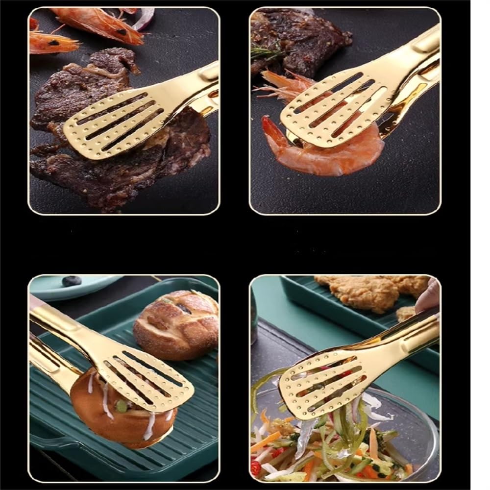 Pinzas de Cocina Pinzas for freír en la cocina for alimentos para Cocinar Bistec y Asar(28.5x4.5cm)