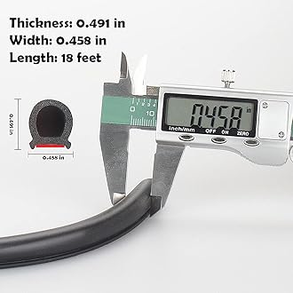 SZZSAF Weather Stripping Seal Strip for Doors/Windows, Self-Adhesive Backing Seals Large Gap， Easy Cut to Size 1 (BLACK, 18FEET)