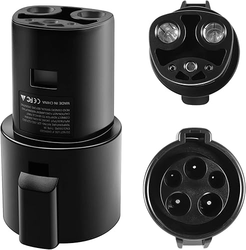 Adaptador de carga actualizado 2023 J1772 a Tesla Adaptador de cargador de 80 amperios240 V CA para Tesla Modelo 3 Y S X para estaciones de carga de