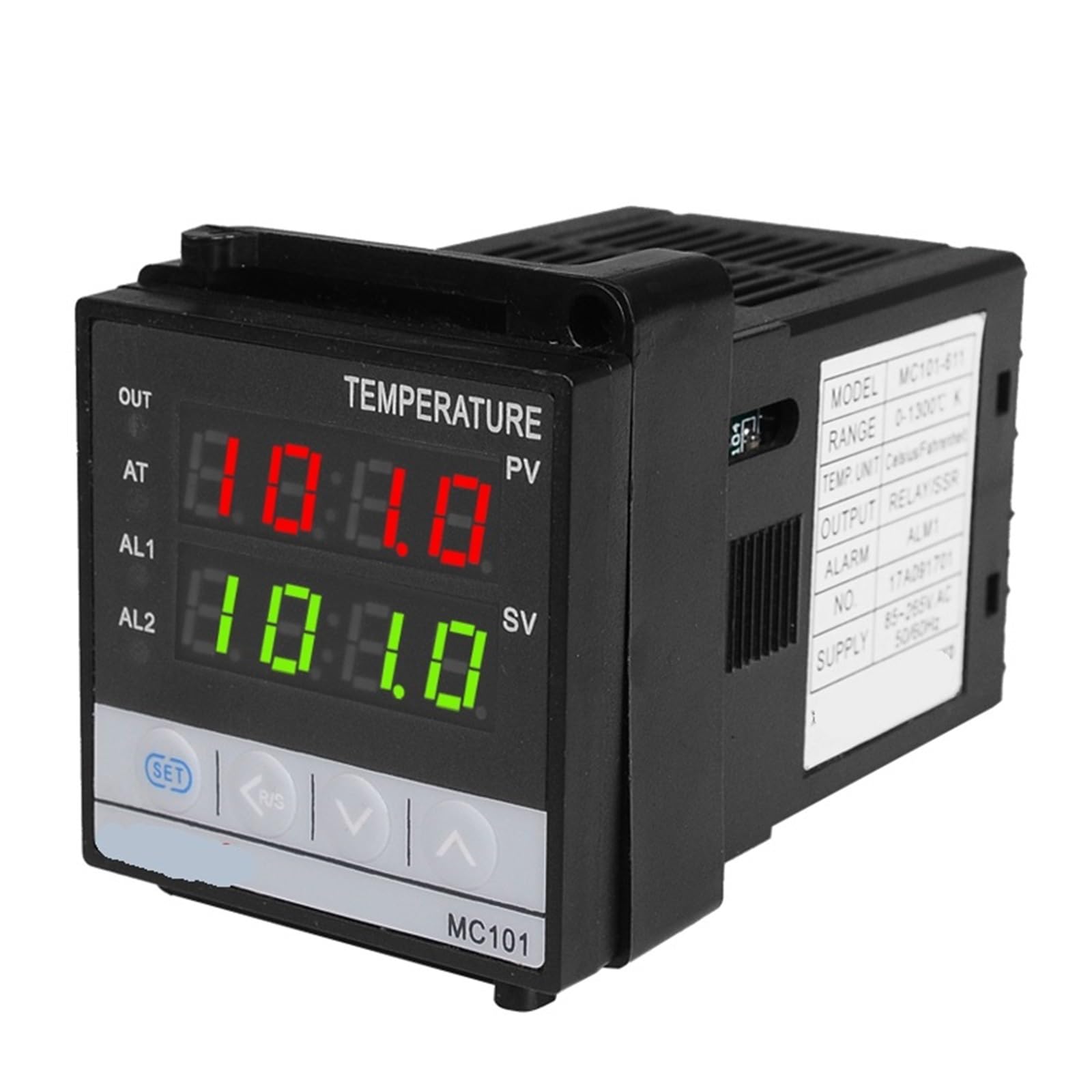 1pcs Power Supply 12VDC Input PT100 K Thermocouple Digital PID Temperature Controller SSR Relay Output for Heat Alarm Thermometer 24V(85-265Vac)