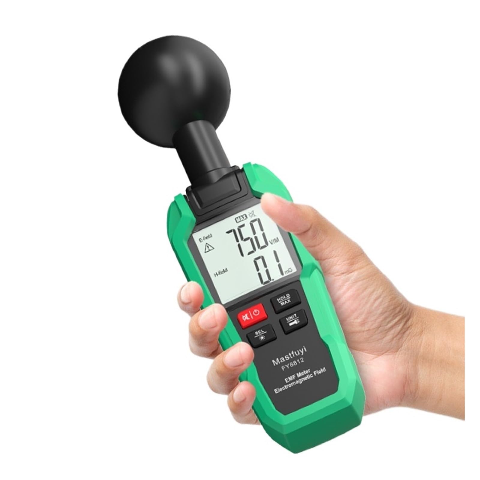 Aubest One Color Sound Level Meter, Fy8812 Emf Meter High Precision Lcd Display Electromagnetic Wave Radiation Detector Gauge Use For Household Appliances