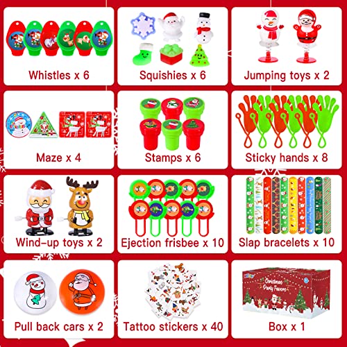MGparty 96Pcs Christmas Toys Bulk Party Favors for Kids Stocking Stuffers Pinata Fillers Classroom Rewards Carnival Prizes Treasure Box Toys Christmas Goodie Bag Stuffers Holiday Party Supplies - Image 2