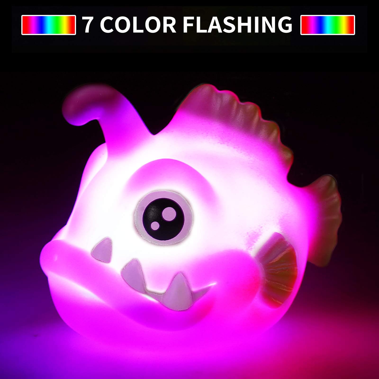 Lot De 12 Jouets De Bain Lumineux – Animaux En Silicone Avec LED Et Capteur D'Eau – Dès 6 Mois – Pour Piscine Et Bain