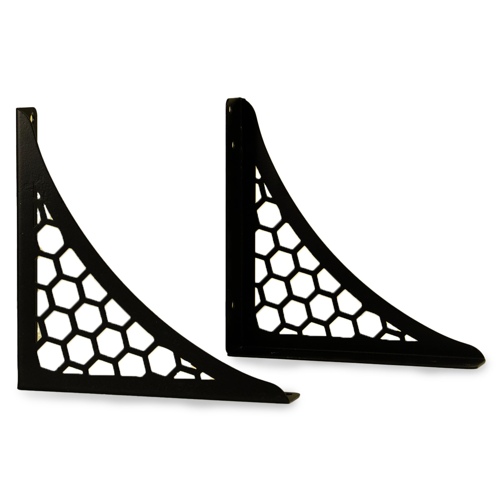 Metal Shelf Brackets - White Scroll Design -10