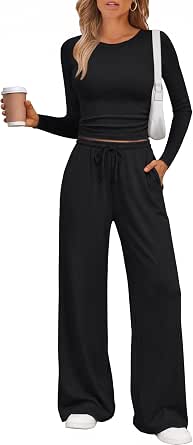 LILLUSORY 2 Piece Lounge Sets for Women Fall Fashion Outfits Sweat Set