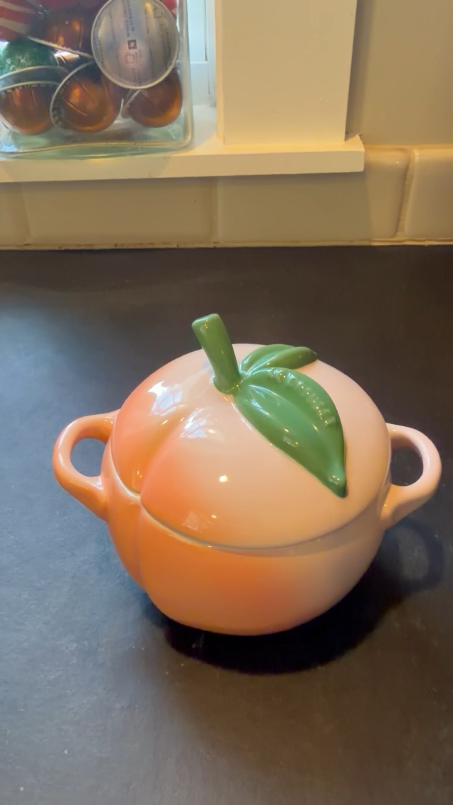Watch Cute and colorful Le Creuset peach mini cocotte! on Amazon Live