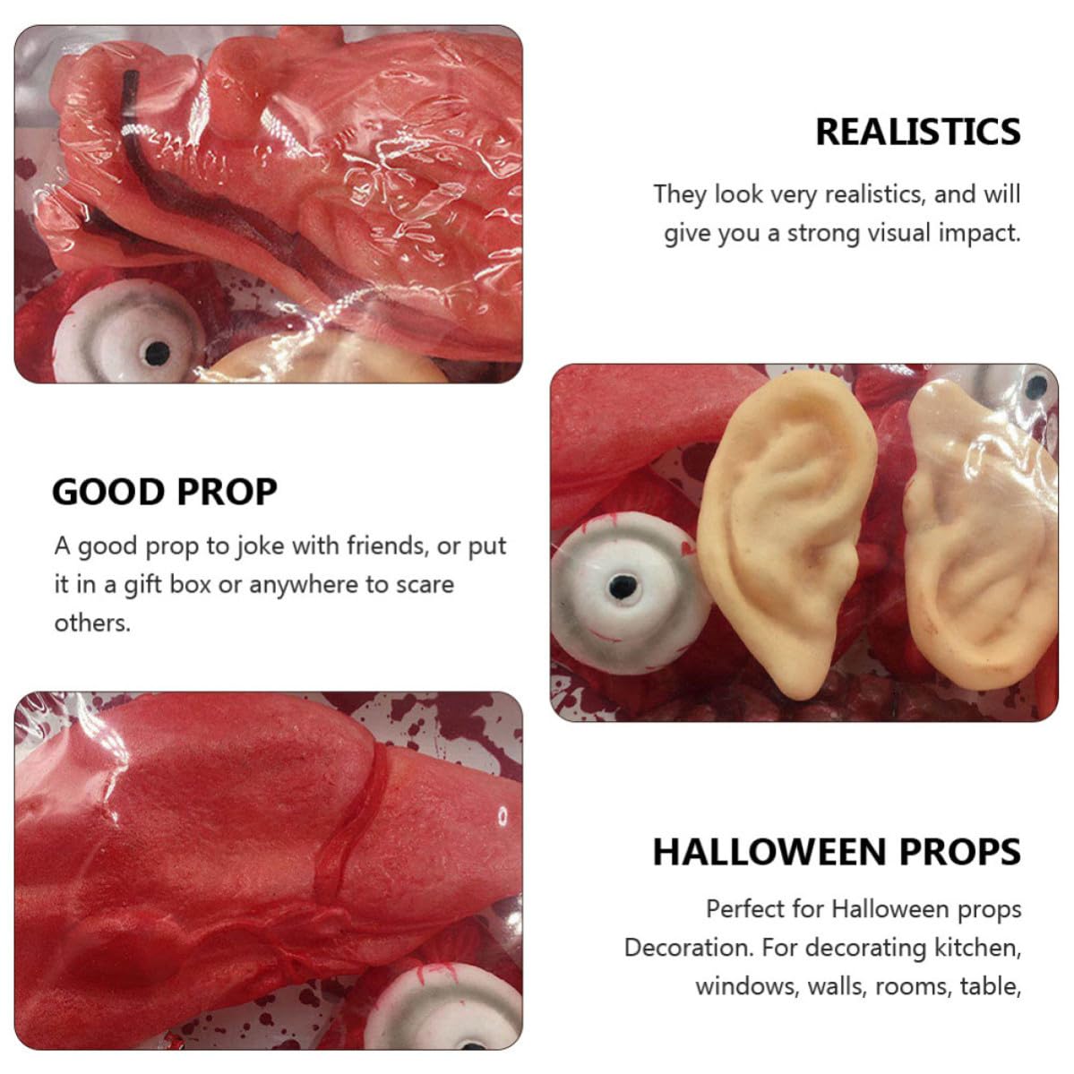 OSALADI 2 Stück Halloween Bloody Organ Körperteile Latex Beutel 2
