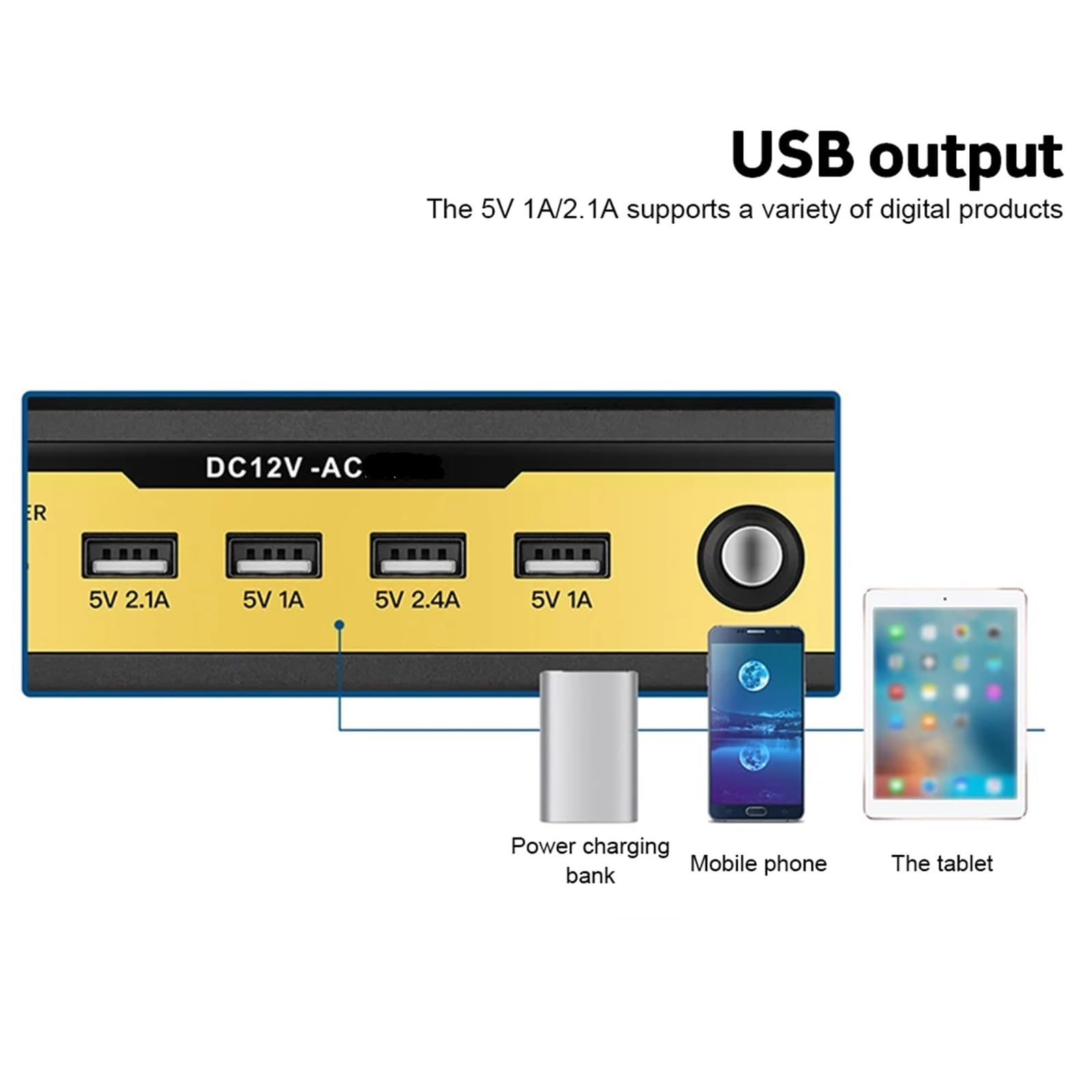 Przetwornica samochodowa DC12V/24V do AC 6000W Konwerter zasilania Adapter z ładowarką USB Uniwersalny falownik samochodowy,Chroń Swoje UrząDzenia(12v 5000W)