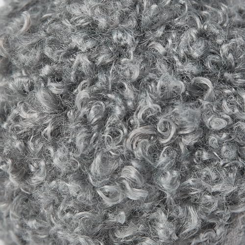 Pretty Jolly Teddy Fur Yarn - Super Soft, Chunky, Fluffy Faux Fur - Total Length 2×50m (100g×2) - Dark Grey - Image 2