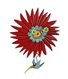 Allen Designs Humming Around Hummingbird and Flower Wall Clock