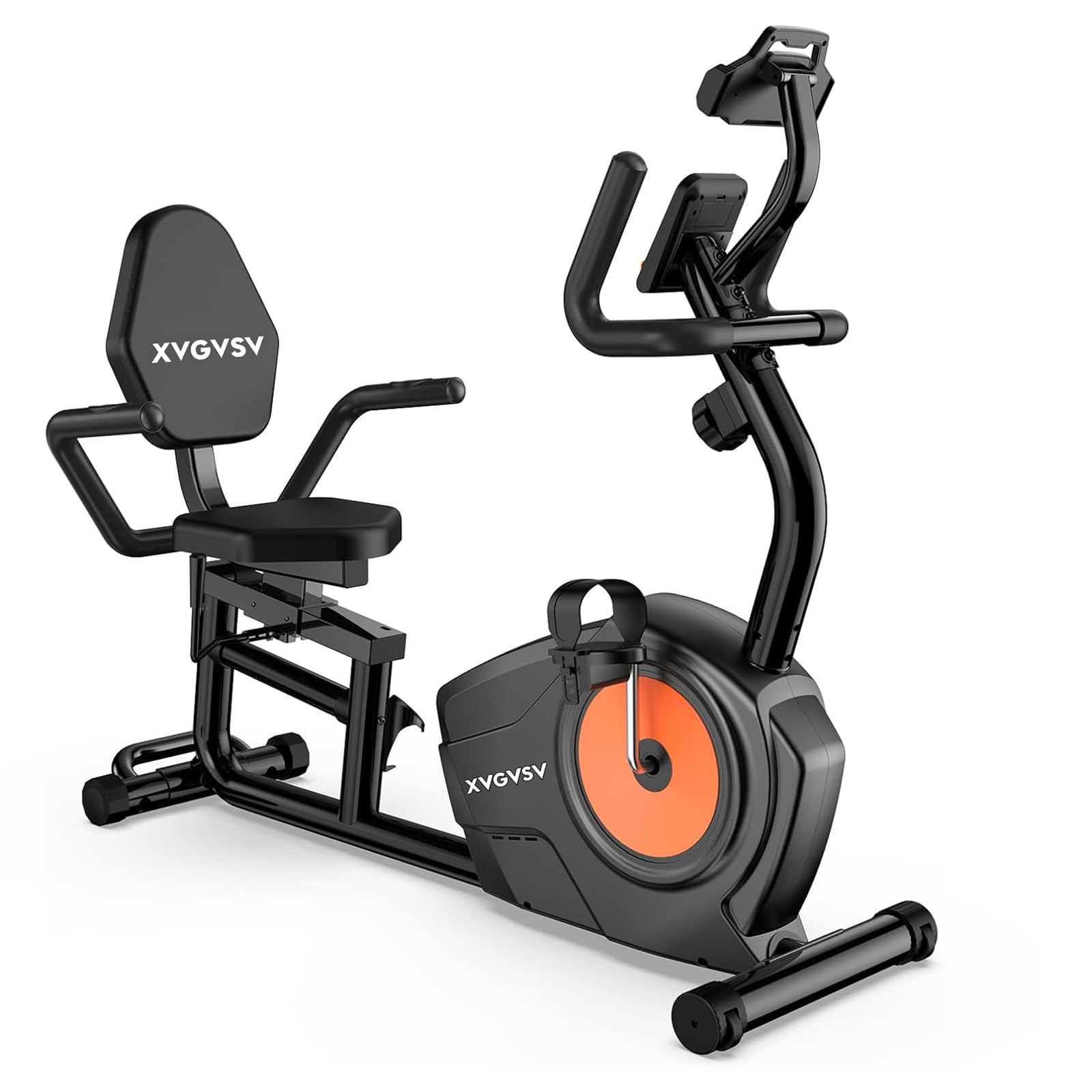 Recumbent Exercise Bike, Recumbent Stationary Bike for Home, Recumbent Bike with 400LB Weight Capacity Whisper-Quiet 16 Levels Magnetic Resistance Heart Rate Handle and Multi-Function LCD Comfortable Seat