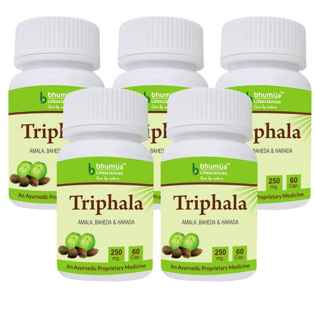 Triphala Capsules 60's - (Pack of Five)