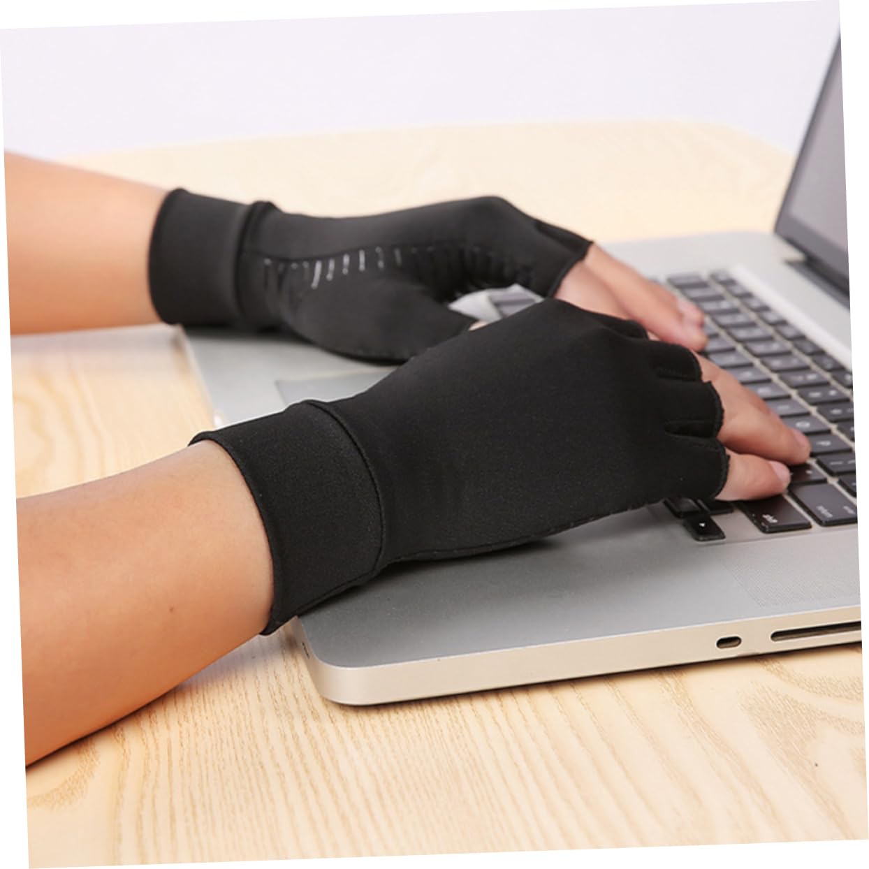 BRIGHTFUFU Non-slip Running Gloves Blue Exercise Gloves for Men Relief Yoga Hand Protectors