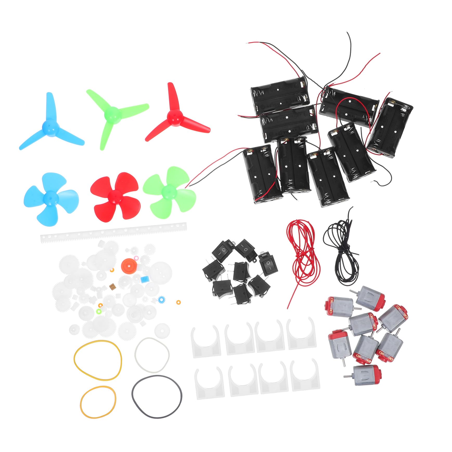 Kisangel Kit per Esperimenti di Circuiti Elettrici con Ingranaggi Meccanici e Motori Continua per Ragazzo Ragazza e Adolescenti per Progetti Scientifici Fai da Te e Apprendimento di Fisica
