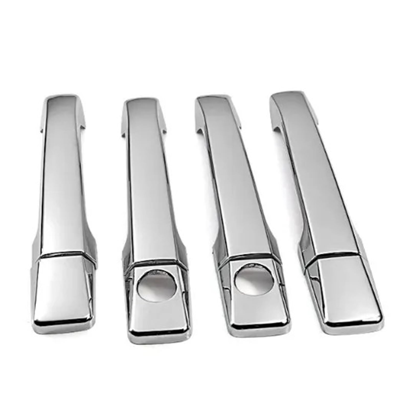 RAGPUKMUAN Car Door Outer Grab Handle for Benz 85-95 W124 E-Class 83-93 W201 C-Class E420 260E 190E 190D 4 Handles Chrome Side Door Handle Covers Trims