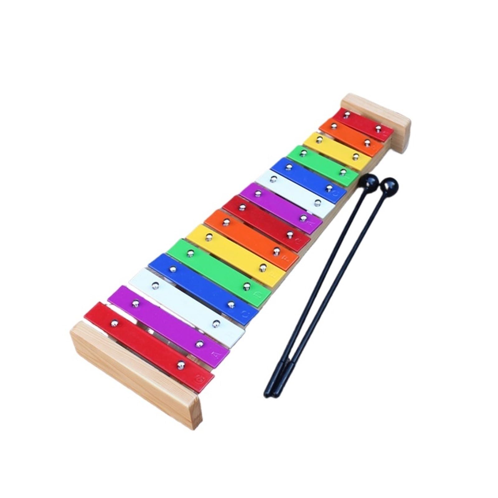15 Keys Xylophone | Tastiera musicale Strumento musicale in metallo Pianoforte in legno