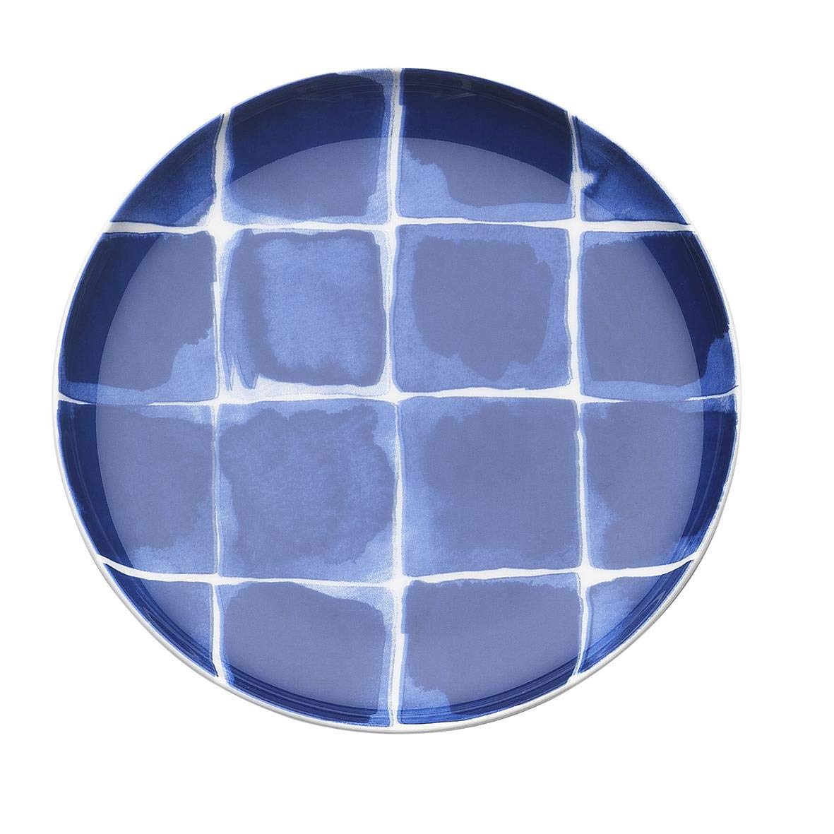 R2S 1718indi 15.5x15.5x2 cm Tapas Dish 15 cm Bone China White/Blue