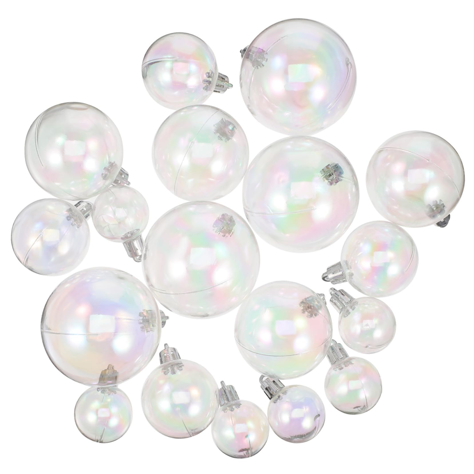 Boules de Noël irisées pour illuminer votre décoration de fête de mariage