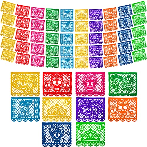 Papel Picado Dia de Los Muertos 5-pk - Day of the Dead Banners Decor
