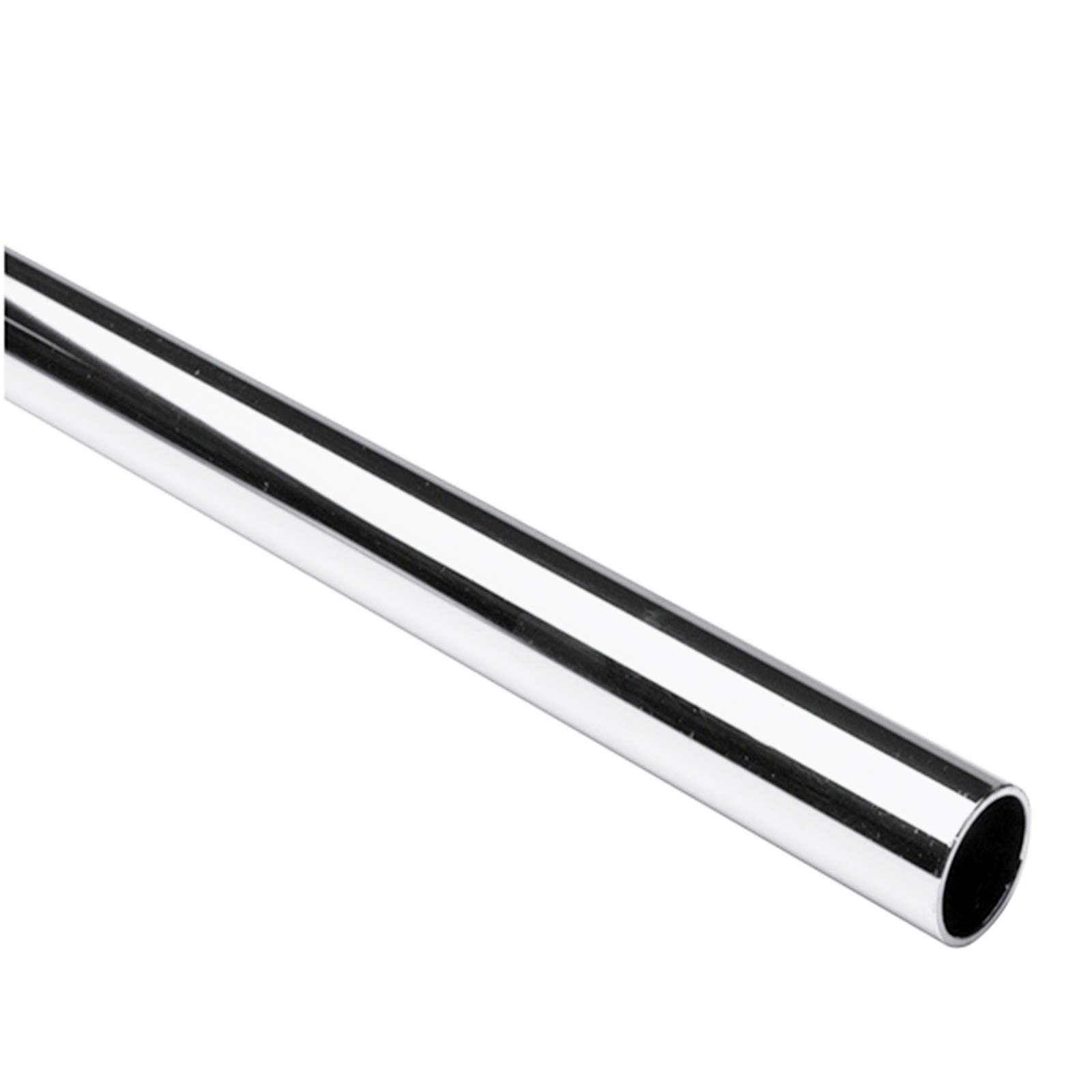 Completeshopfittings Chrome Pole 5Ft 25Mm Diameter New Clothes Garment Rail Walk In Wardrobe Chrome Tubing Hanging Rail System