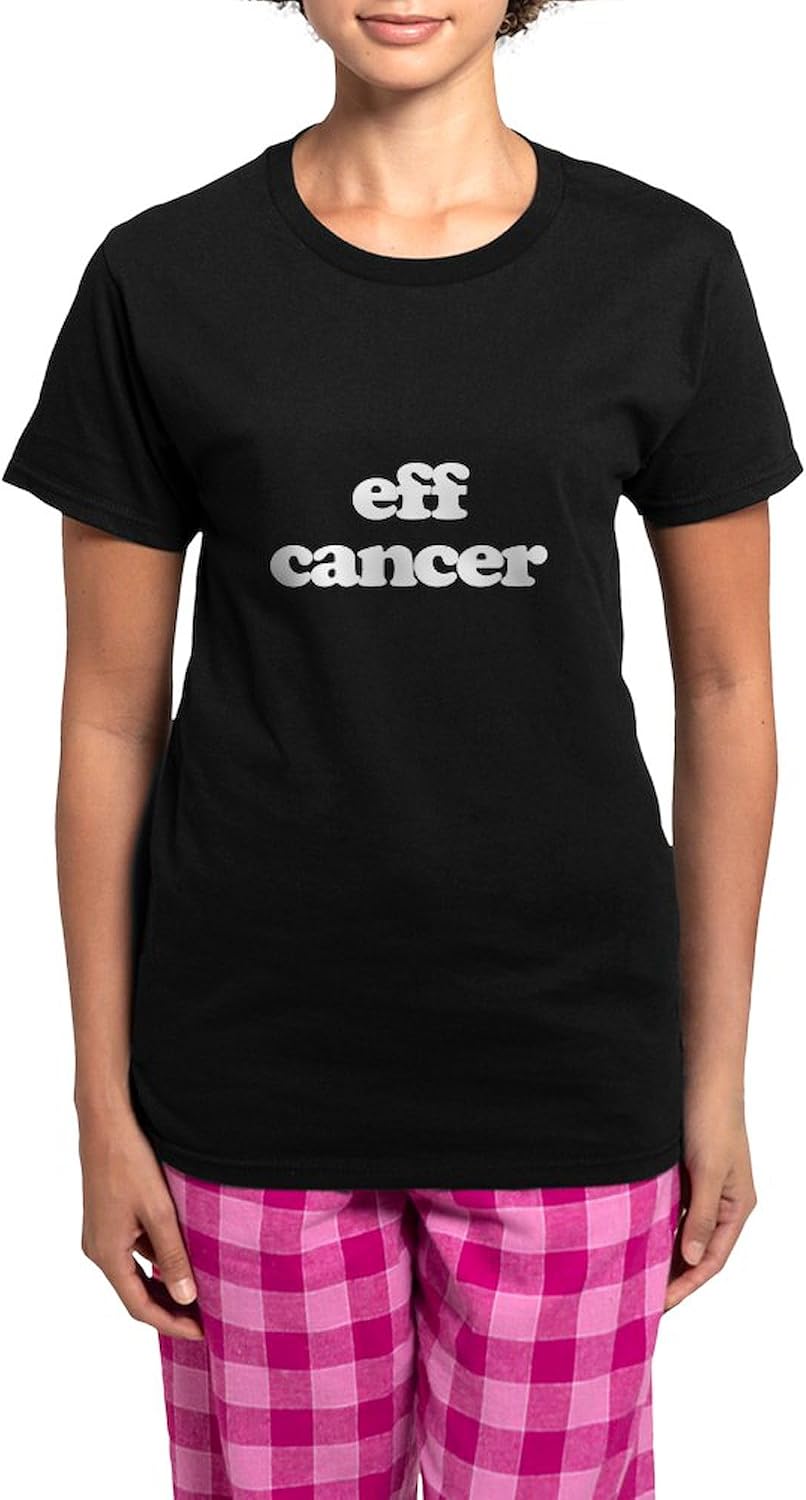 CafePress Eff Cancer White Font Pajamas Womens Novelty PJ Sleepwear