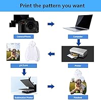 Vista 2 de 3pcs sudaderas con capucha de sublimación hombres en blanco 100 poliéster sudadera con capucha para la sublimación