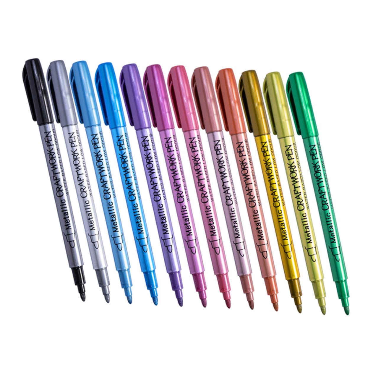 VILLCASE 4 Sätze Feuerfarben-metallstift Tinte Kreis Whiteboard-marker Markierungen Ultra Löschbar Schwarze Stifte Einziehbar Gel Permanentmarker Mit Feiner Spitze Tipp Nylon 12 Stück * 4