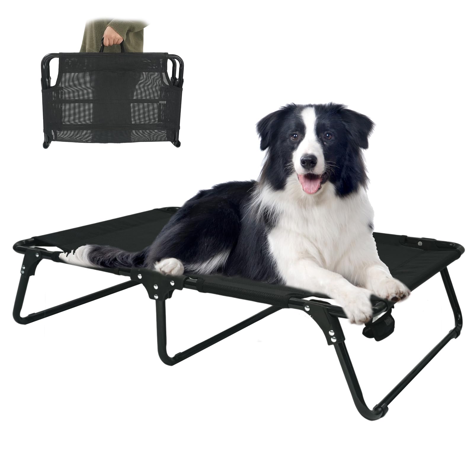 Cama para mascotas de verano con malla elevada