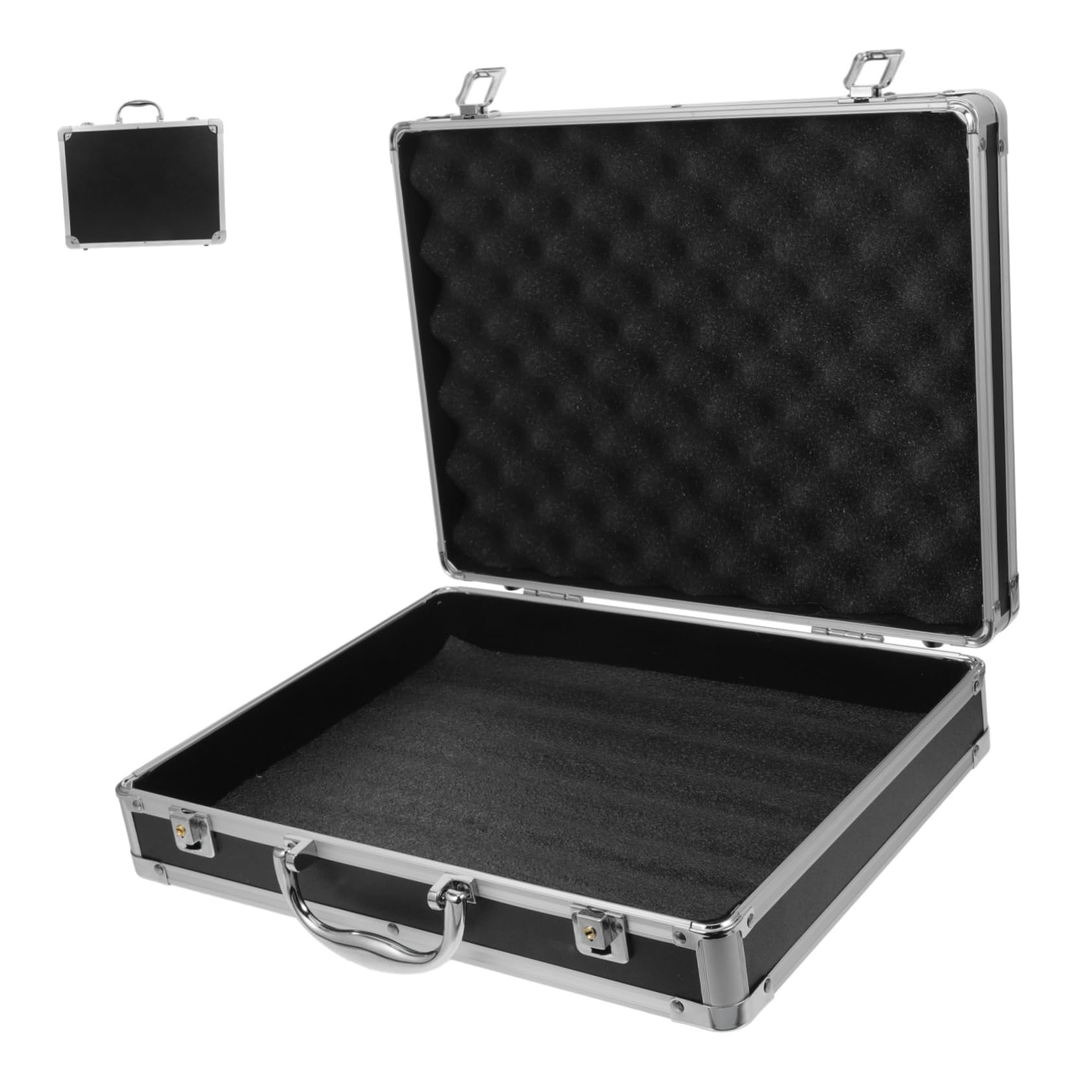 Lurrose Skrzynka Narzędziowa Aluminiowa Twarda Walizka Na Narzędzia Przenośny Organizer Na Narzędzia Aluminiowa Skrzynka Narzędziowa Przenośne Skrzynki Narzędziowe Podręczna Teczka