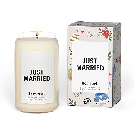 Homesick Premium Just Married Decor with Luxurious Scented Candles