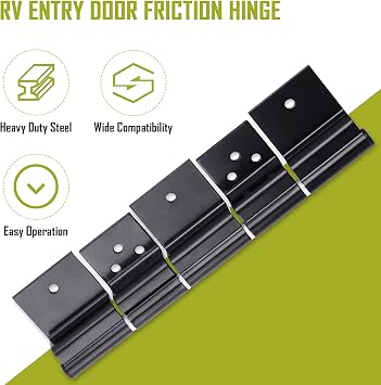 Replacement Entry Door Friction Hinge Kit with Screws for Entry Doors Door 5th Wheel Travel Trailer Motorhome Replacement Accessories