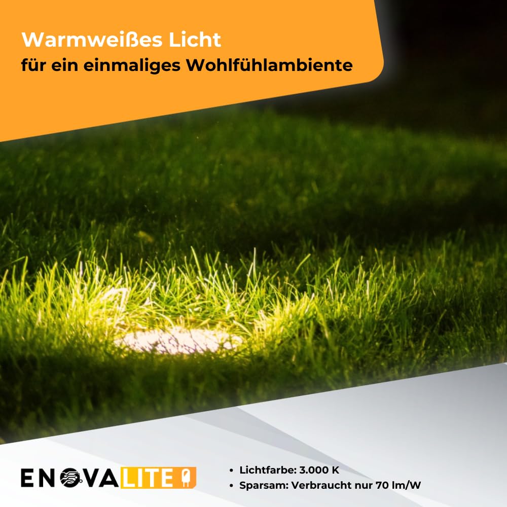 6er Set LED Bodeneinbaustrahler 5W 300lm 3000K Warmweiß - Ø 65x80mm - IP67 - Aluminium - befahrbar bis 2t - 230V Bodeneinbauleuchte Außenleuchte Bodenspot - schwarz